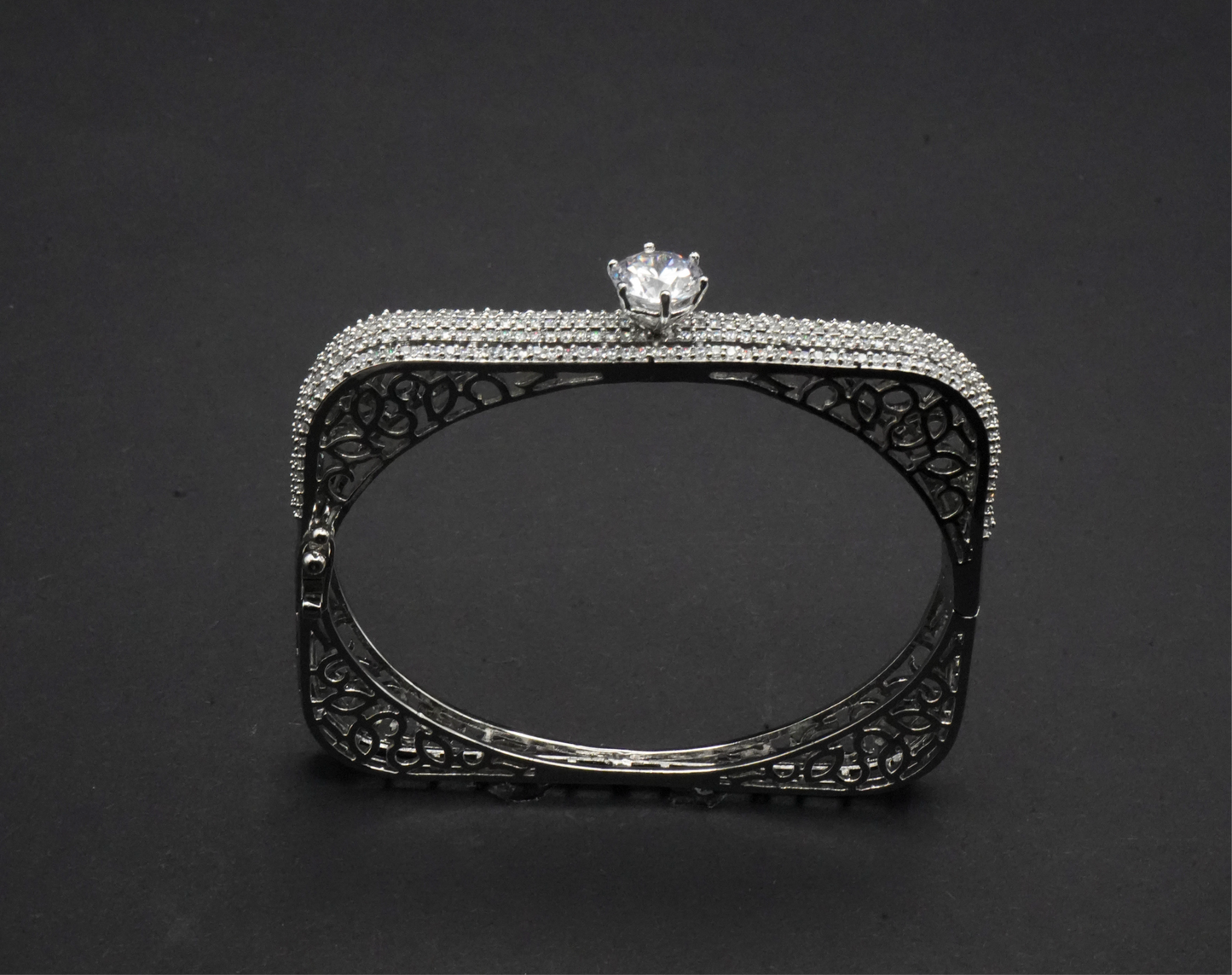 Luxe Multi-Strand Bangle with Solitaire Accent