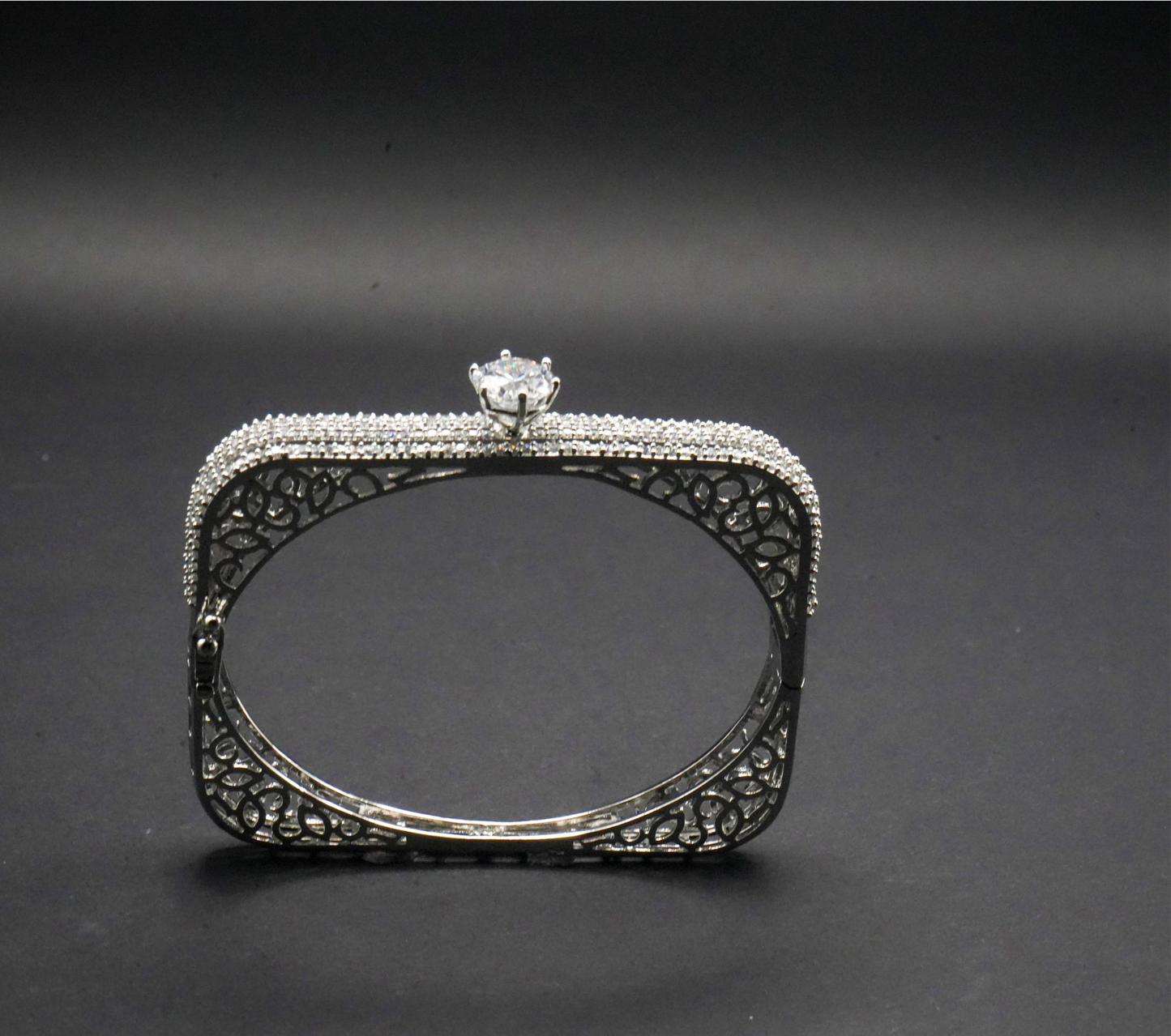 Luxe Multi-Strand Bangle with Solitaire Accent
