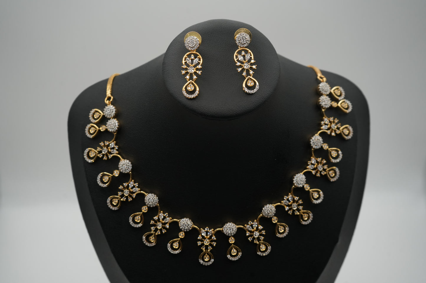 Regal Gold & Zircon Cascade Set