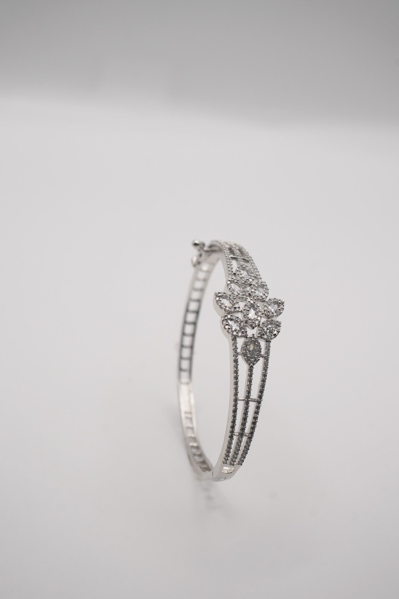 Intricate Crystal Pave Bangle