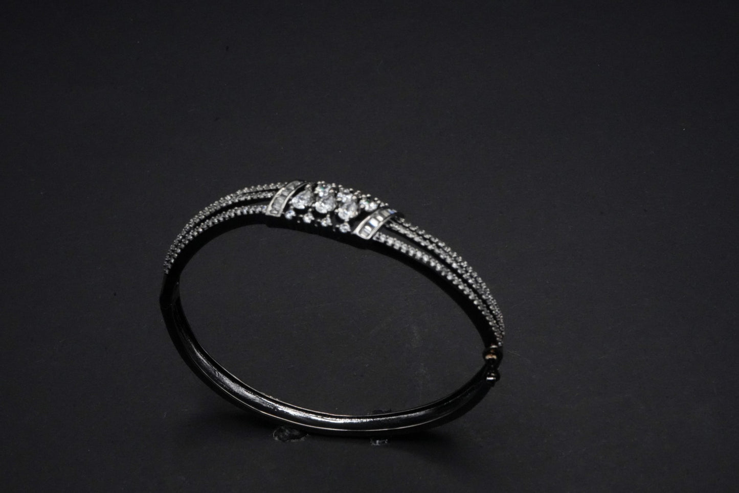 Vintage Glamour Multi-Strand Crystal Bangle