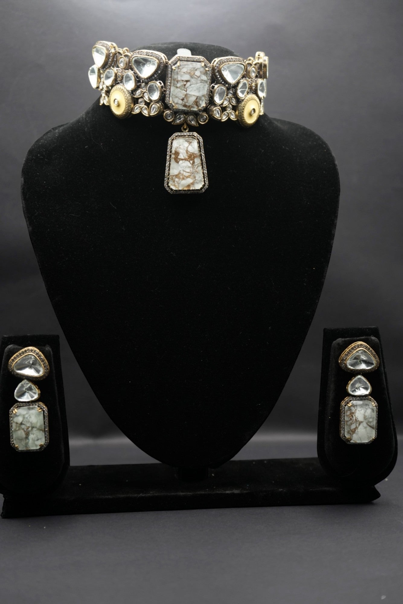 Artisan Heritage: Kundan-Inspired Choker and Earring Set