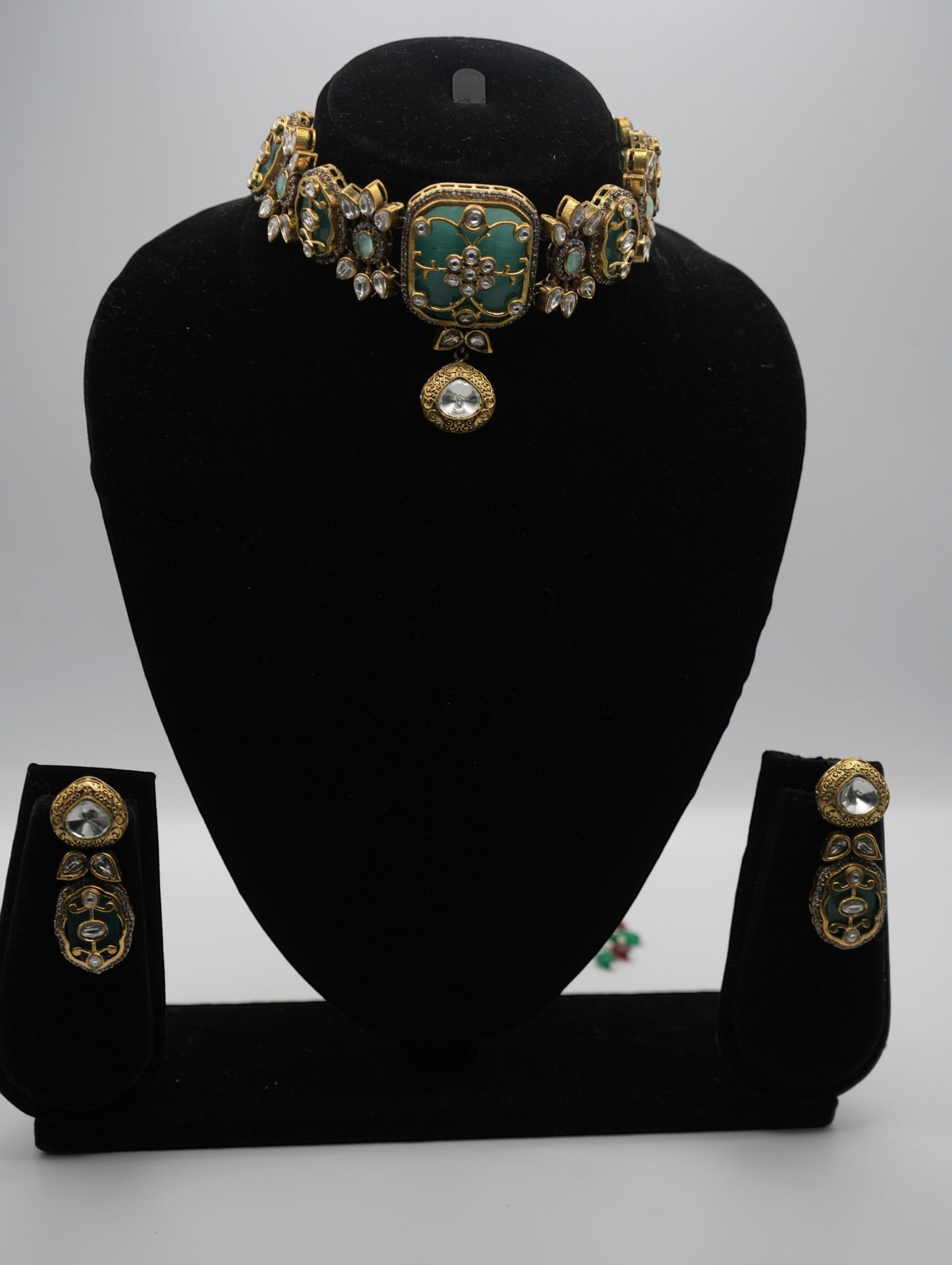 Royal Green Kundan Choker Set