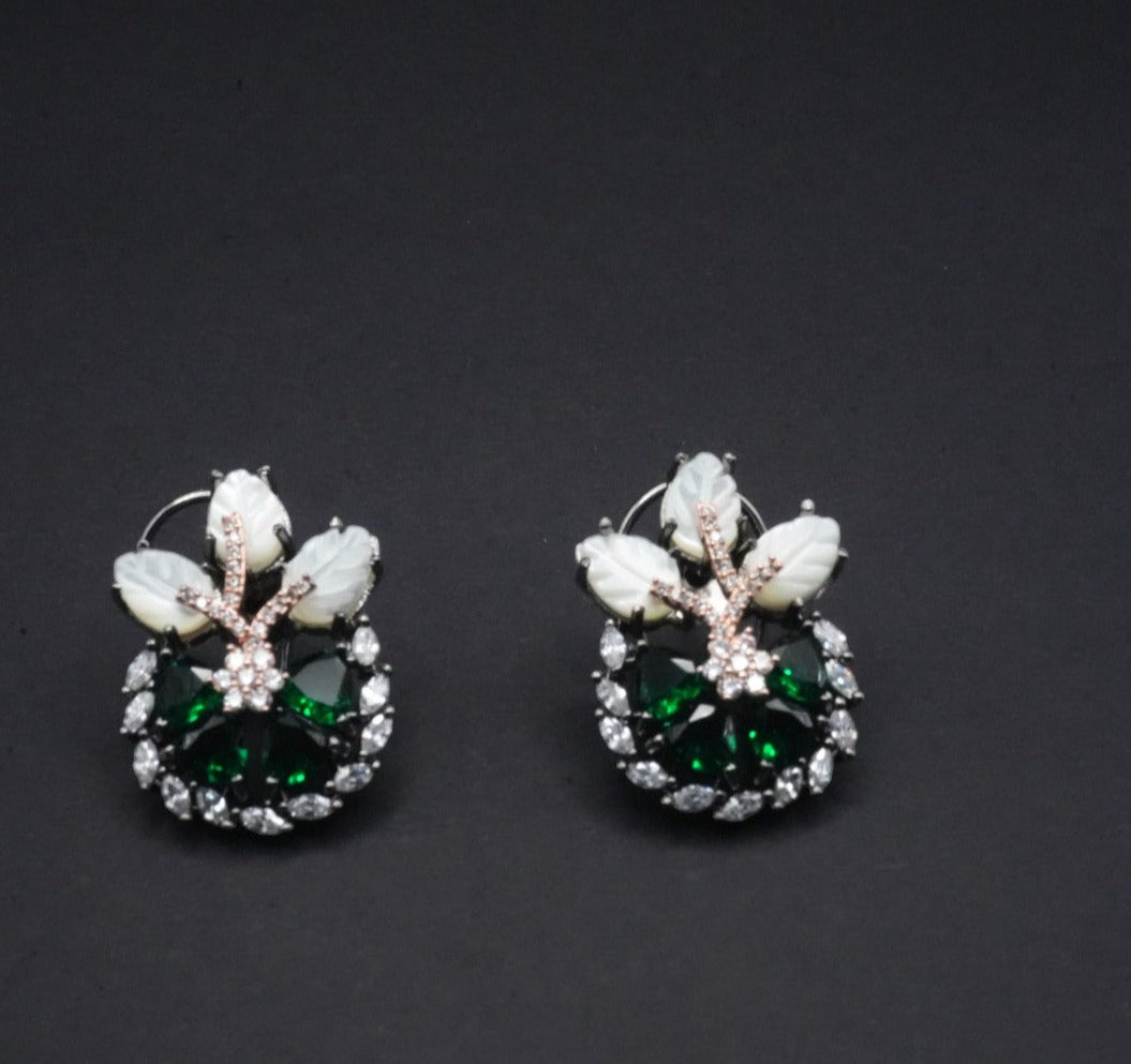 Enchanted Green stone Earrings