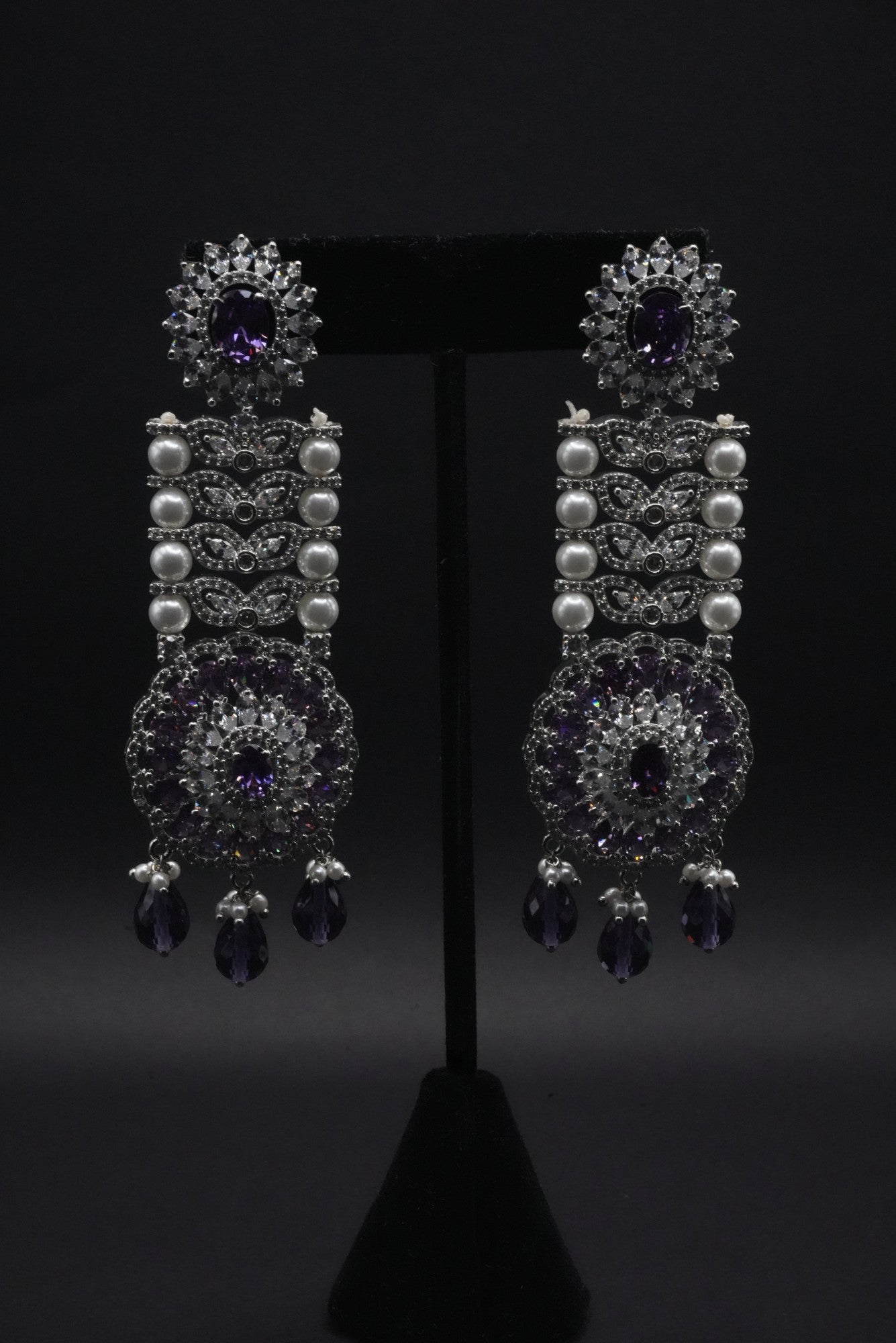 Elegant Sapphire and Pearl Jewelry Set