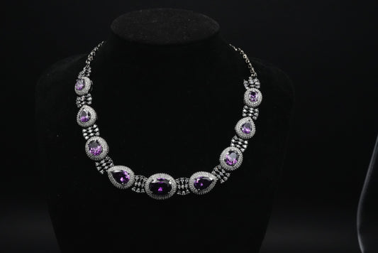 Exquisite Amethyst  Necklace and Earring Set