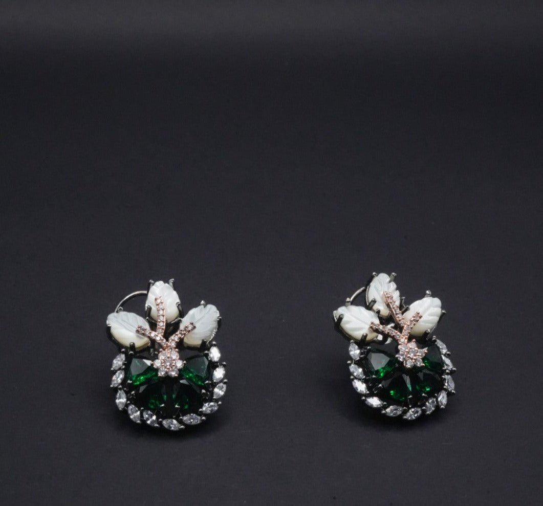 Enchanted Green stone Earrings
