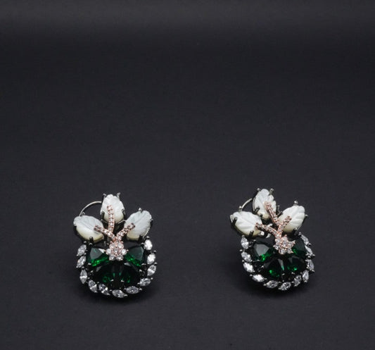 Enchanted  Green stone Earrings