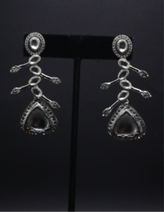 Cascade of Elegance stone Simulant and Pearl Earrings