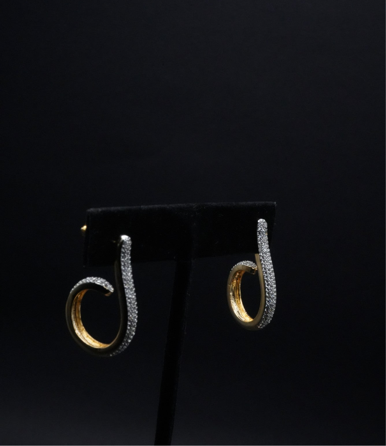 Contemporary Elegance Dual-Tone Hoop Earrings