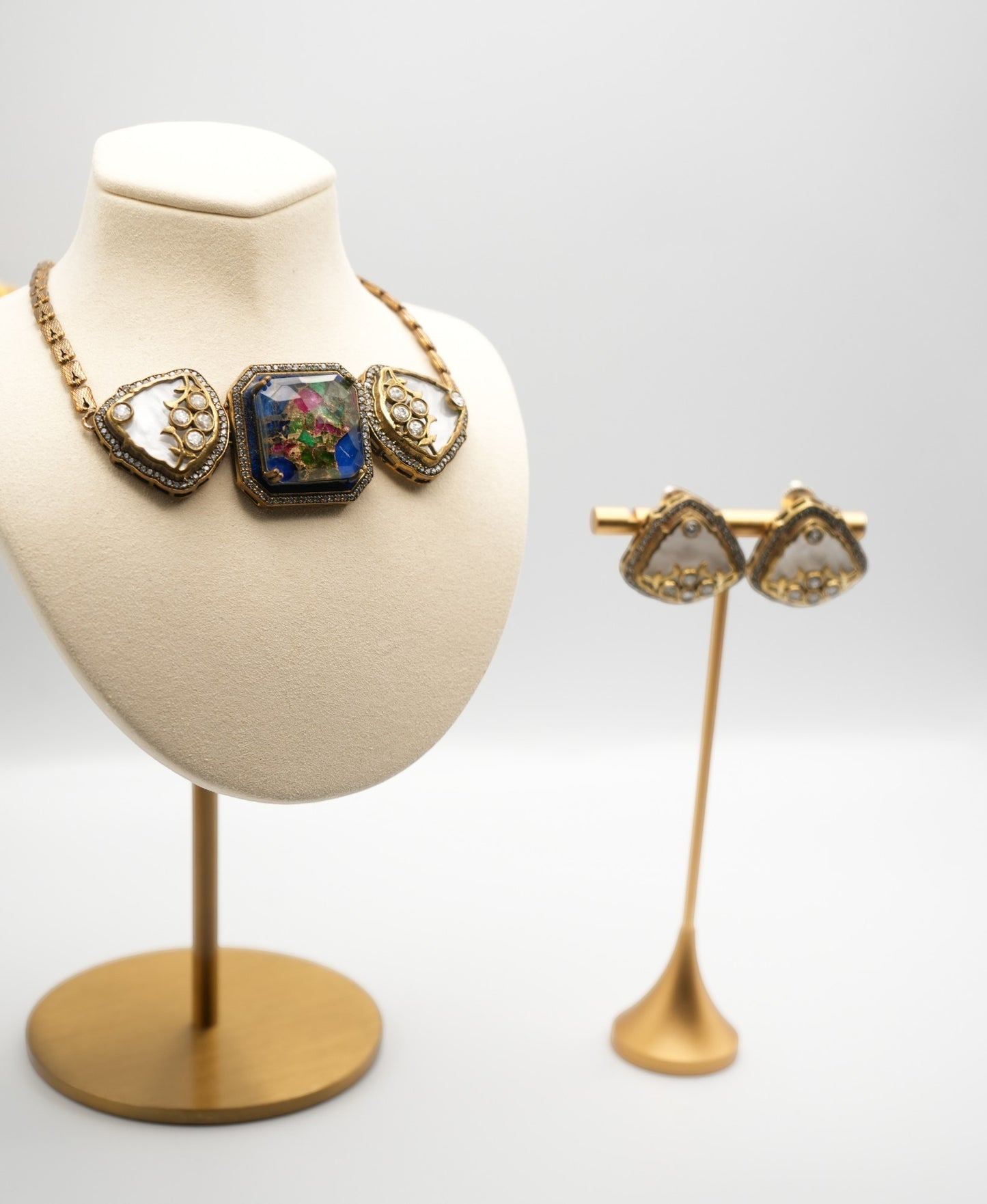 Vintage Whispers: Art Nouveau Inspired Necklace & Earring Set