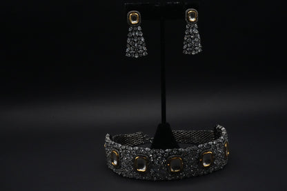 Opulent Ivory with CZ Crystals Choker Set