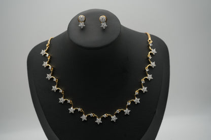 Dazzling Starburst Gold & CZ Set