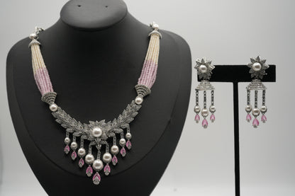 Pink and Pearl Elegance Jewelry Set