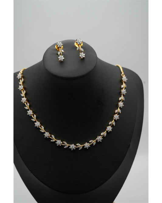 Golden Bloom Zircon Set