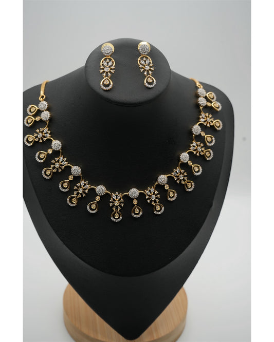 Regal Gold & Zircon Cascade Set