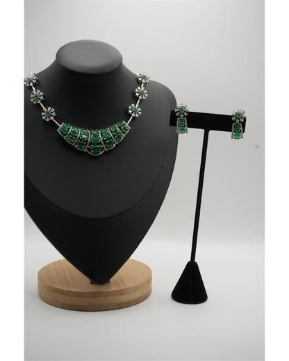 Emerald Bloom Necklace Set