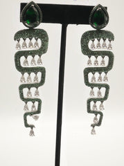 Enchanting Shimmering Snake Green Earrings