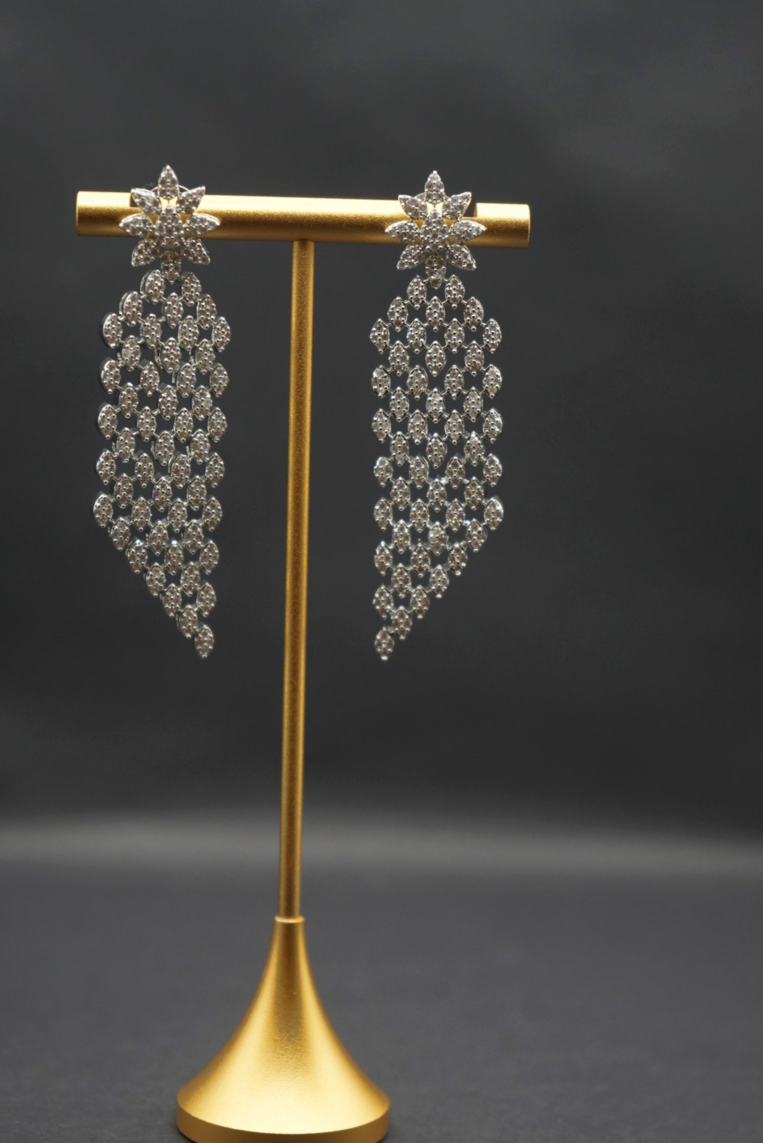 Dazzling Crystal Cascade Earrings