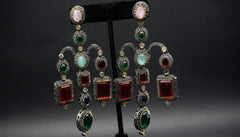 Regal Multicolor Chandelier Earrings