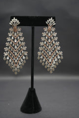 Elegant Rose Gold and Crystal Chandelier Earrings