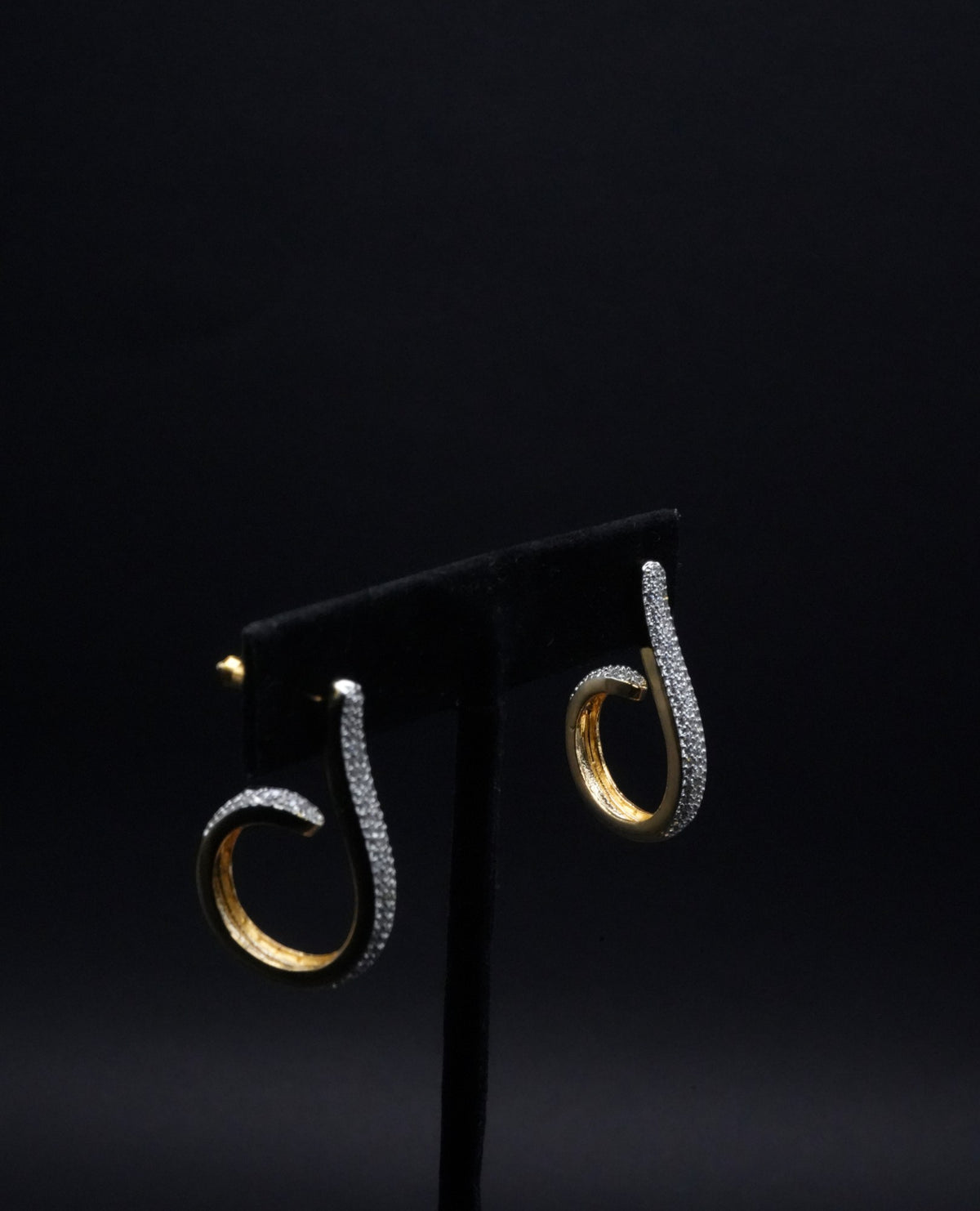 Contemporary Elegance Dual-Tone Hoop Earrings