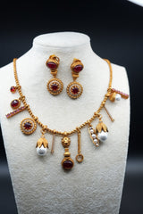 Elegant Handcrafted Red colures stone Jewelry