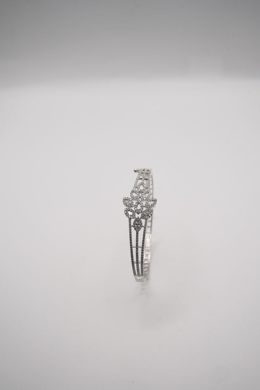 Intricate Crystal Pave Bangle