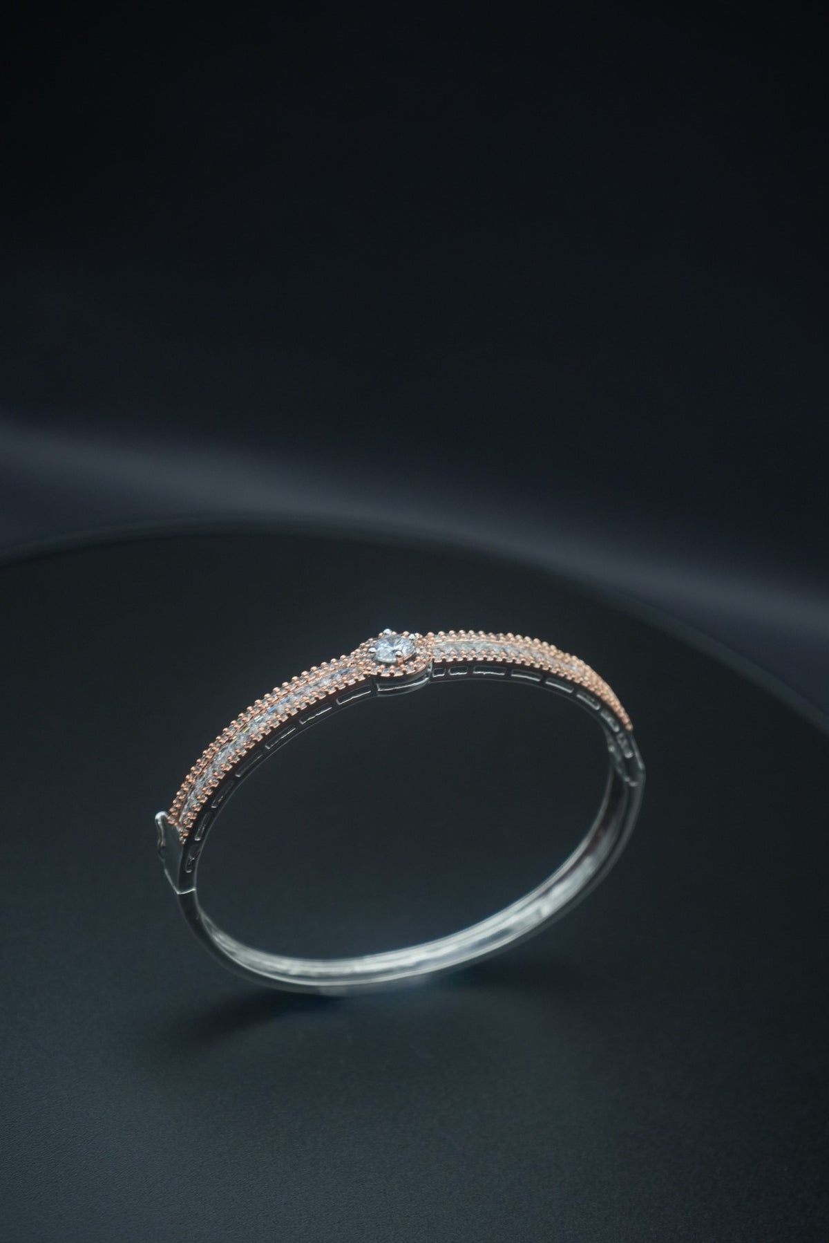 Celestial Sparkle: Delicate Crystal Bangle Bracelet