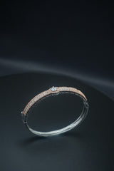 Celestial Sparkle: Delicate Crystal Bangle Bracelet