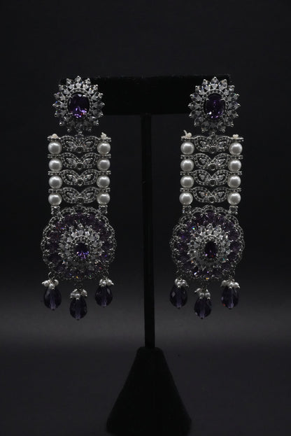 Elegant Sapphire and Pearl Jewelry Set