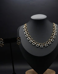 **Elegant Multi-Layered Necklace Set with Teardrop Crystals*