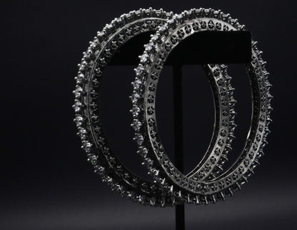 Elegant CZ Stones-Studded Bangles